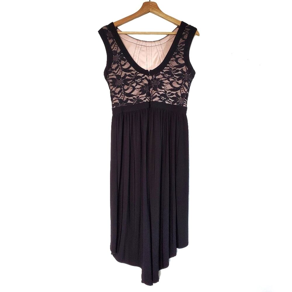 R&M Richards | Lace Bodice Sparkle Cocktail Dress - Picture 3 of 8